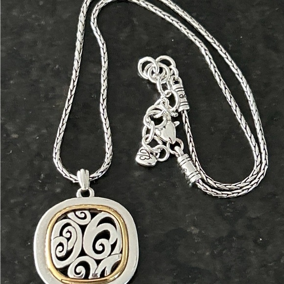 Brighton Spin Master Silver and Gold Swirl Pendant Necklace - Picture 4 of 5